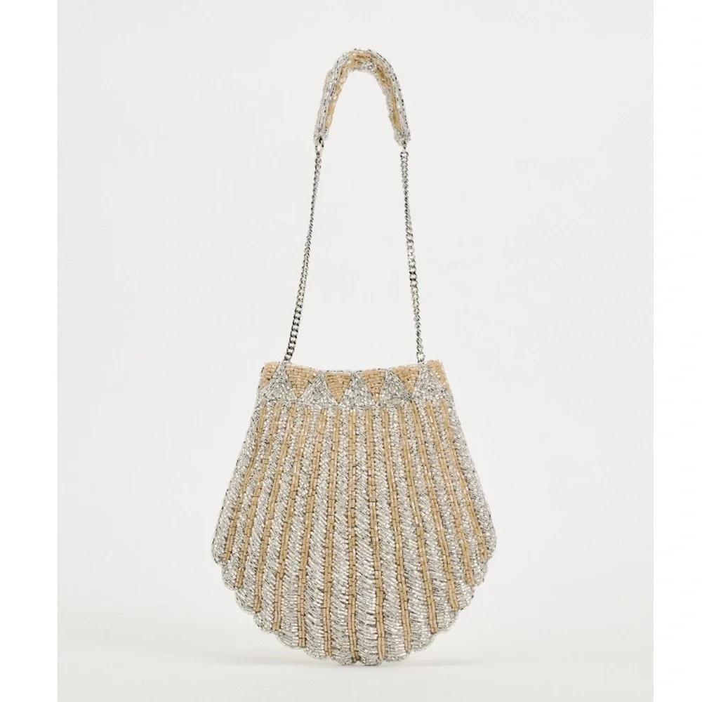 Zara beaded shell bag! NWT